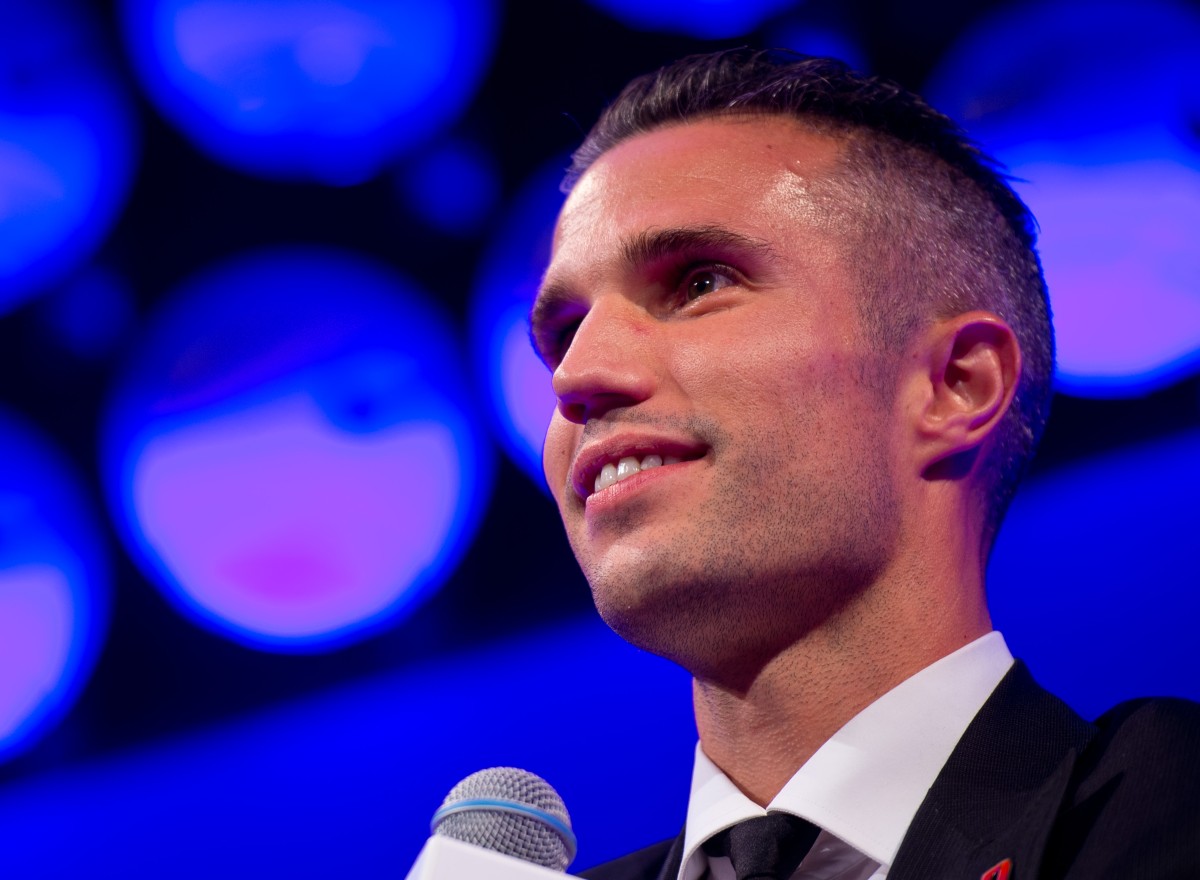 Robin van Persie lors de l'événement Legends of Football