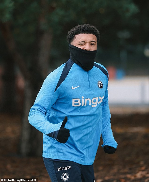 Jadon Sancho à l'entraînement