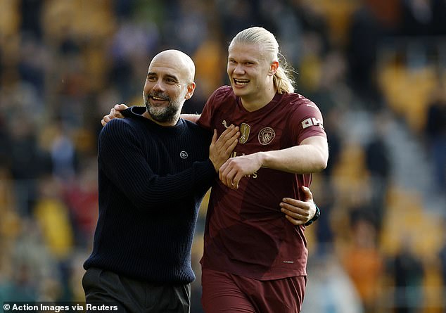 Pep Guardiola avec Haaland