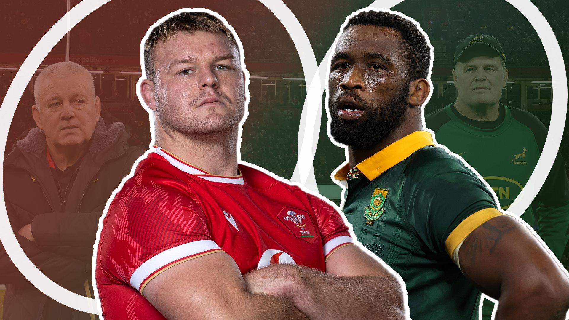 Warren Gatland, Dewi Lake, Siya Kolisi et Rassie Erasmus