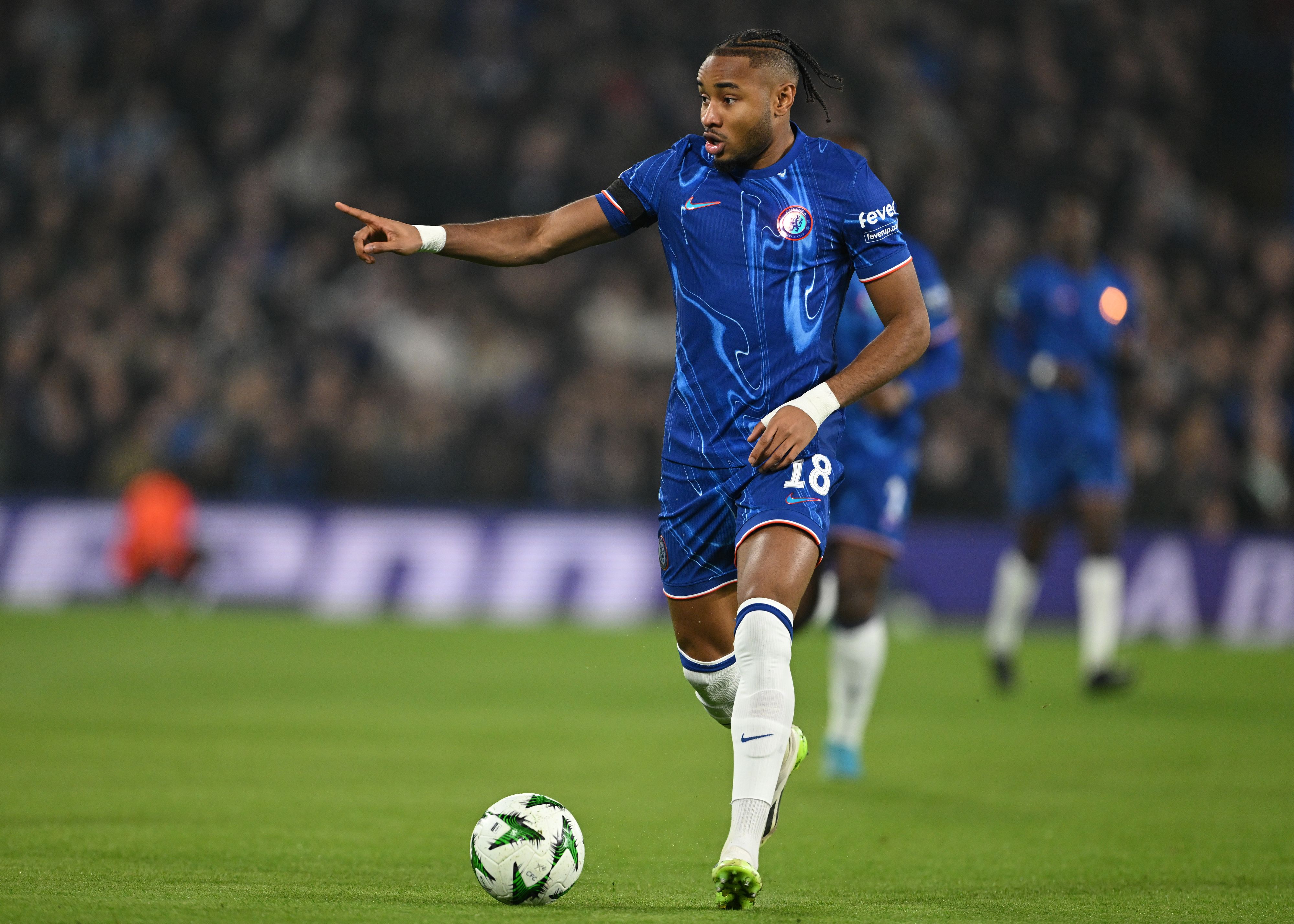 Christopher Nkunku de Chelsea en action