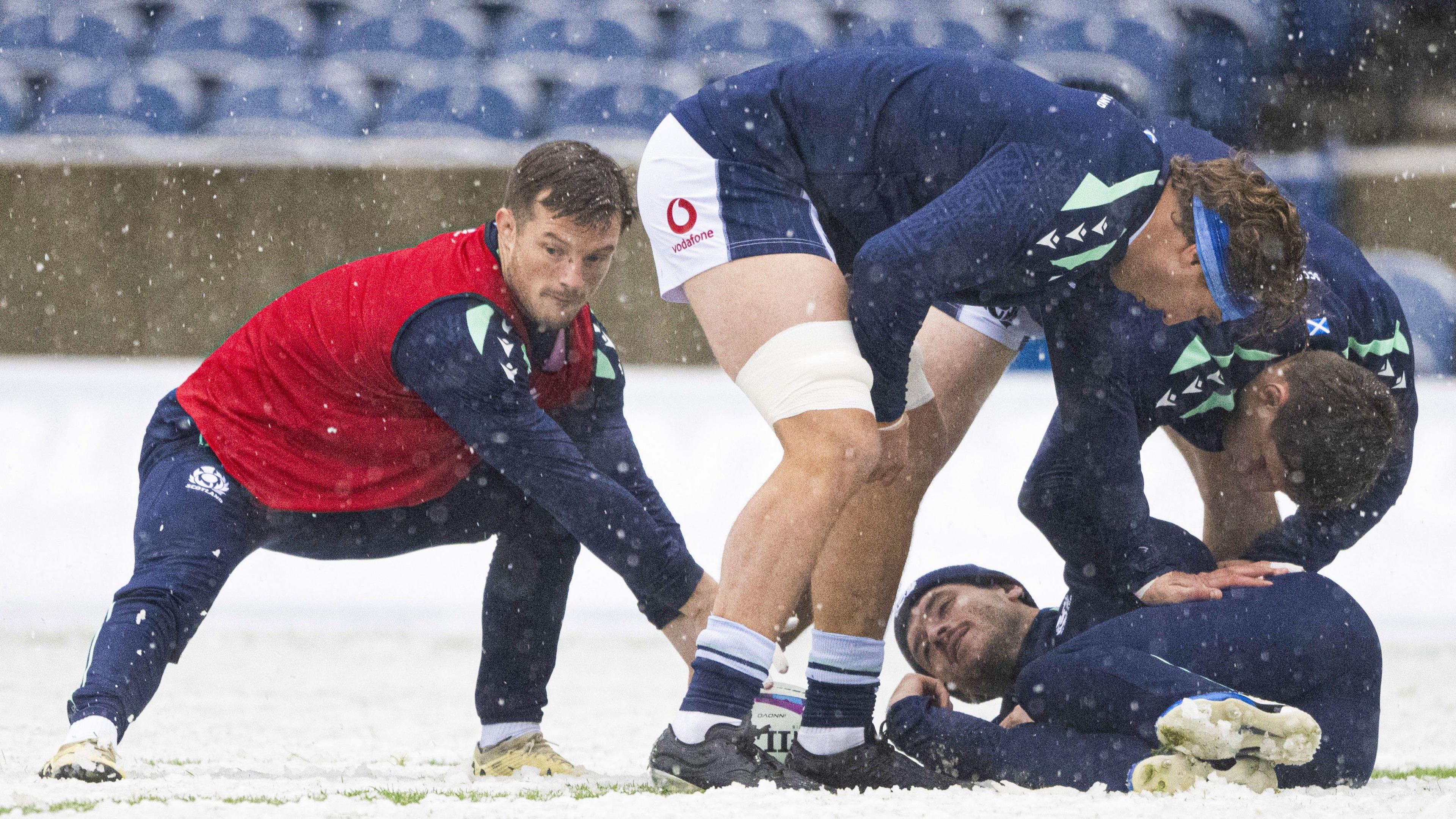 Équipe d'Écosse à l'entraînement à Murrayfield