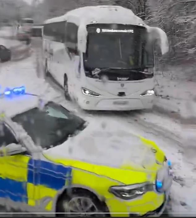 Stenhousemuir's bus was delayed before their match with Cove was eventually postponed