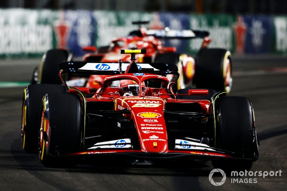 Carlos Sainz et Charles Leclerc lors du Grand Prix de Las Vegas