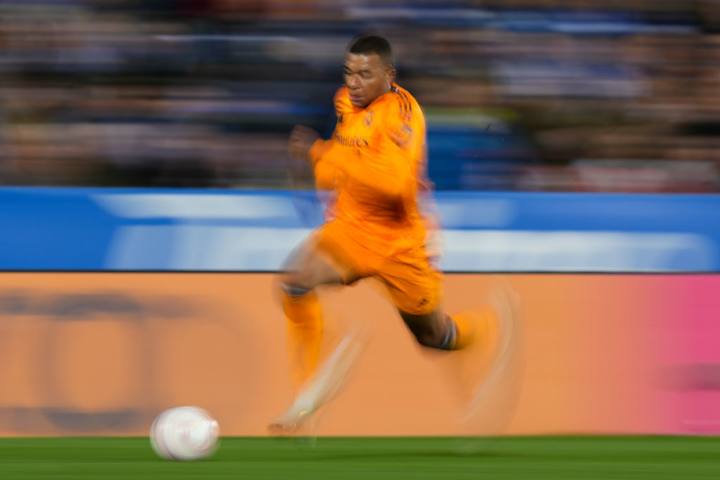 Kylian Mbappe en action