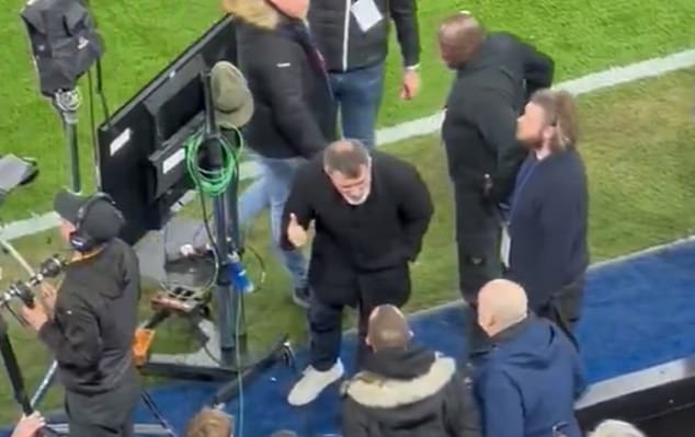 Keane lors de l'altercation avec un fan d'Ipswich