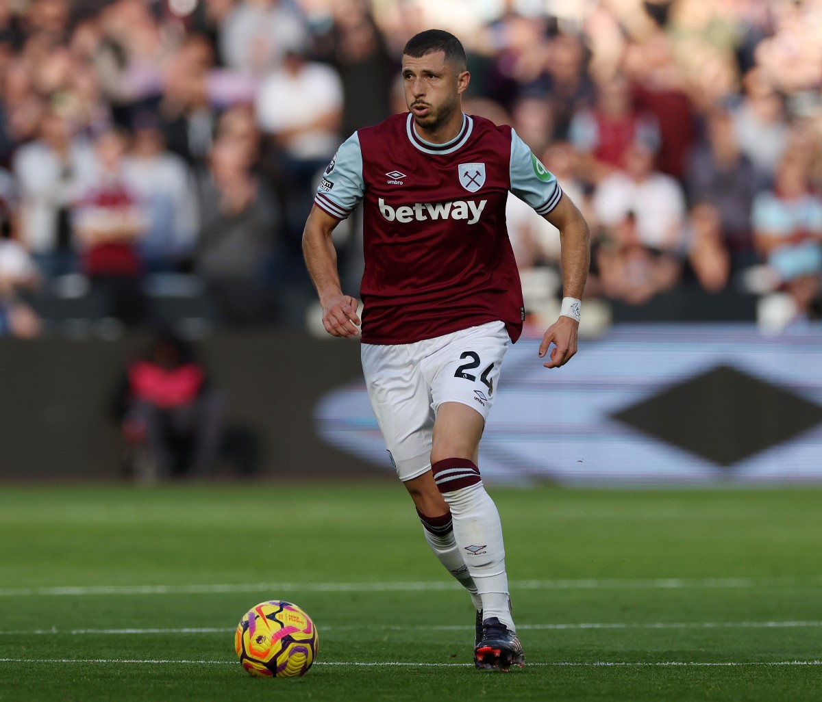 Guido Rodriguez en action pour West Ham