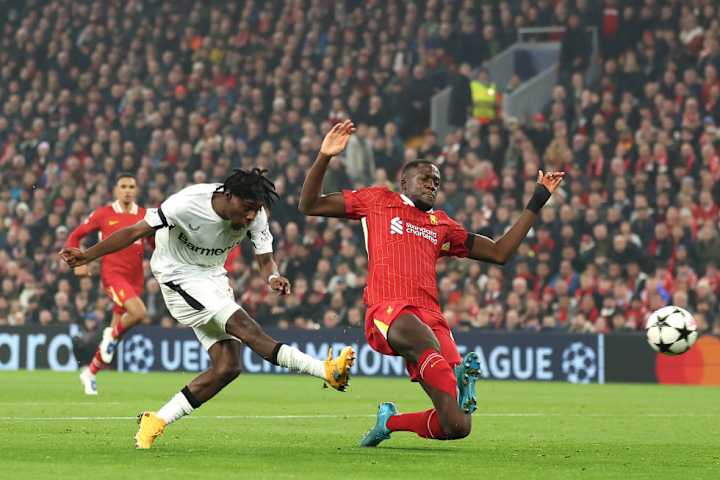 Jeremie Frimpong, dans un match contre Liverpool