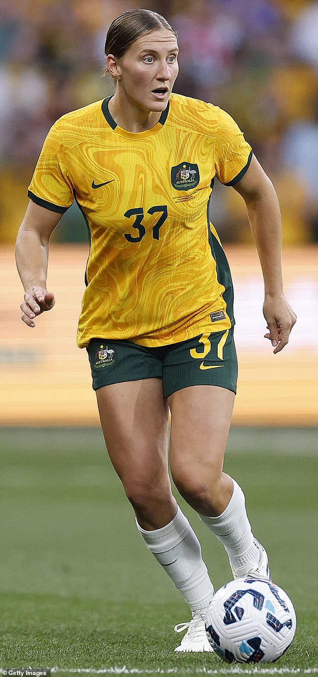 Natasha Prior lors de son retour avec les Matildas