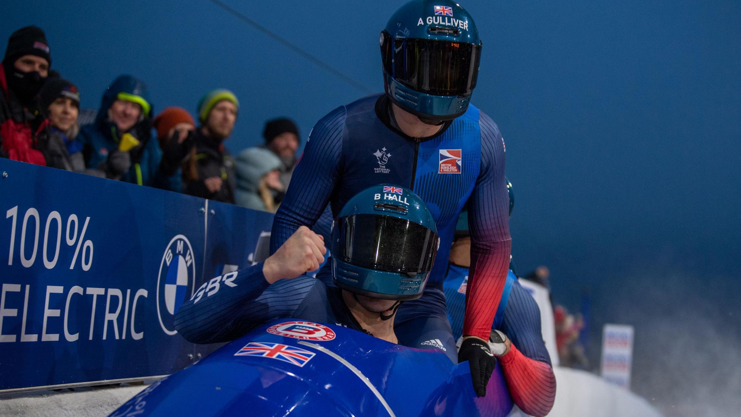 Brad Hall, leader de l'équipe GB de bobsleigh à Altenberg