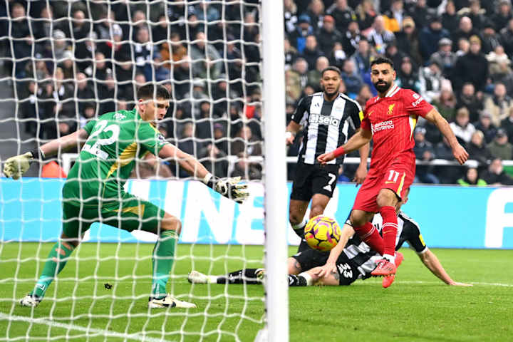 Mohamed Salah lors du match contre Newcastle