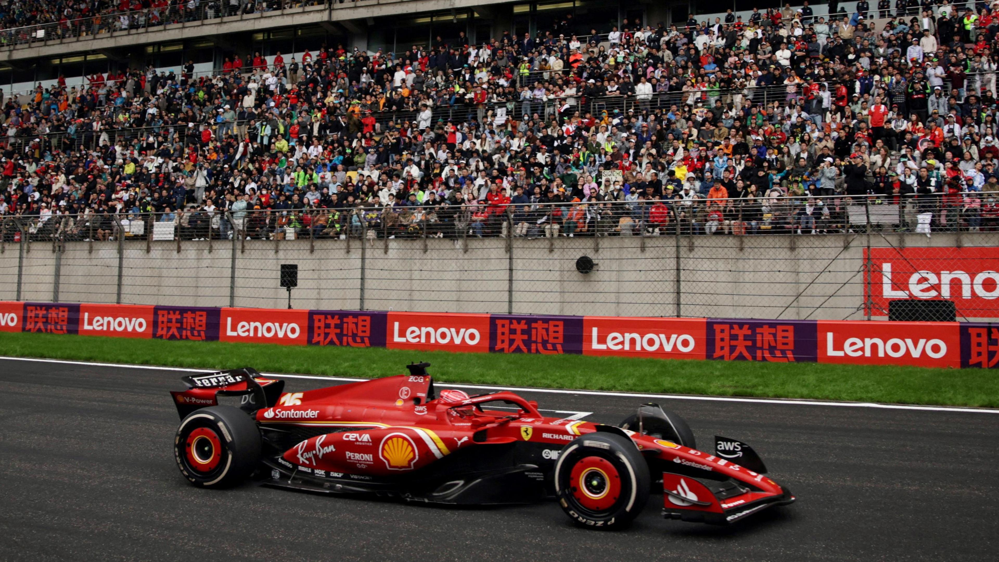 Charles Leclerc lors du Grand Prix d'Abou Dhabi