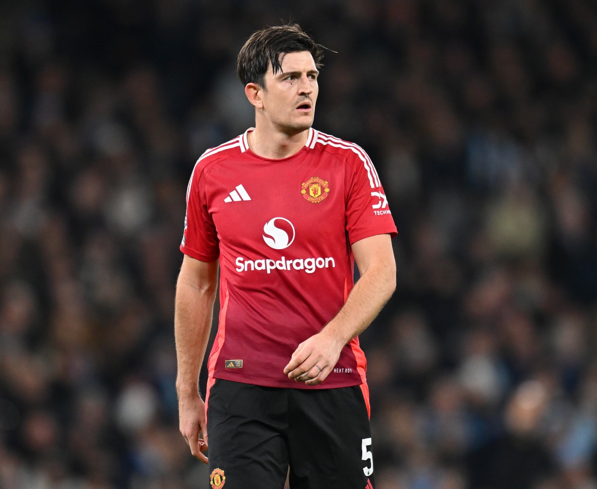 Harry Maguire en action contre Manchester City