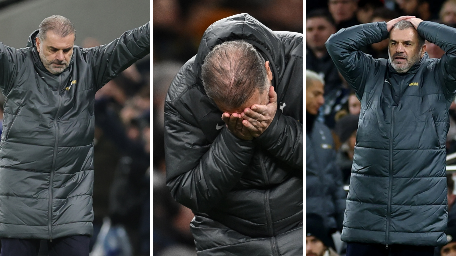 Ange Postecoglou lors de la victoire en League Cup contre Manchester United.