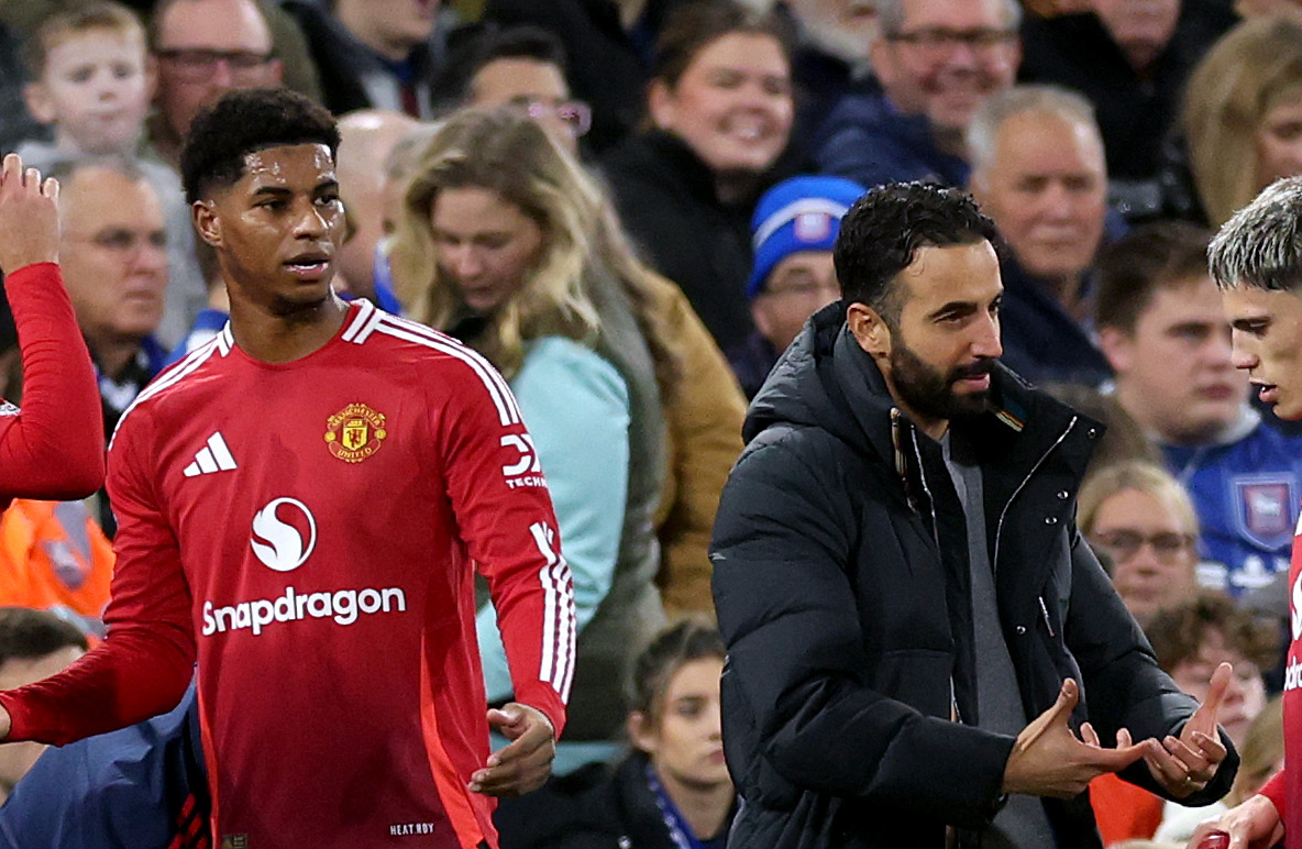 Marcus Rashford et Ruben Amorim