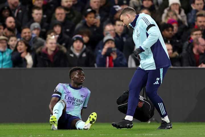 Bukayo Saka en action