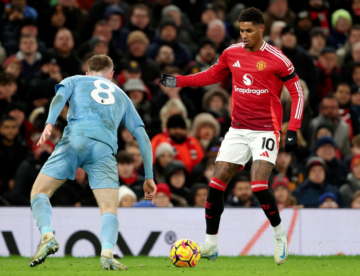 Marcus Rashford en action pour Manchester United