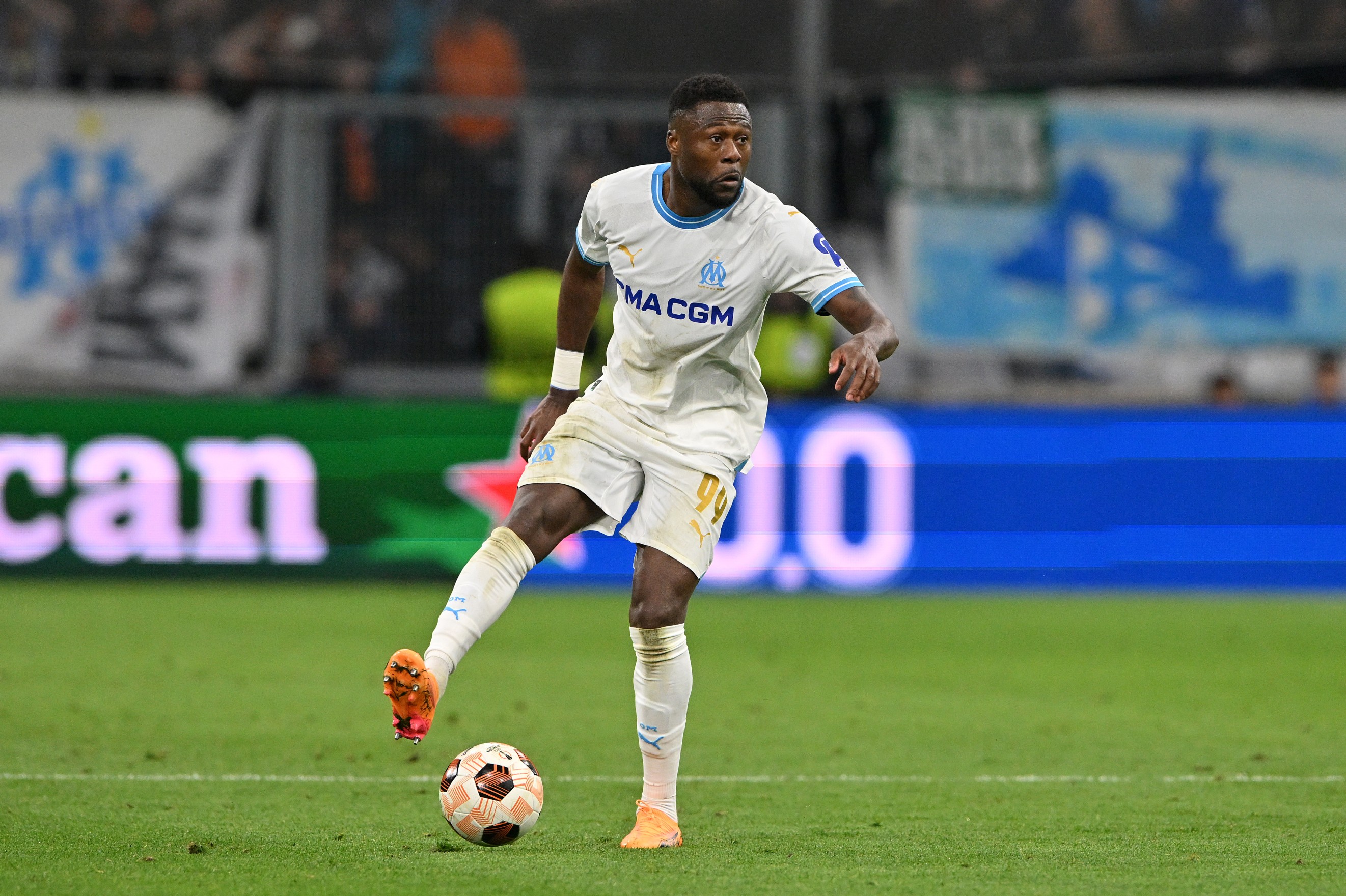 Chancel Mbemba of Olympique de Marseille in action