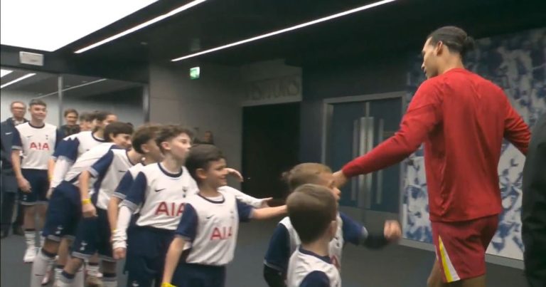 Demande amusante du mascotte de Tottenham à Van Dijk