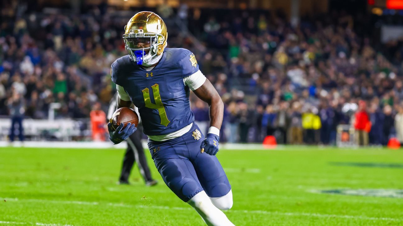 Jeremiyah Love prêt pour la demi-finale du CFP avec Notre Dame