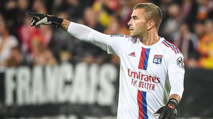 Anthony Lopes, le gardien lyonnais, lors de la rencontre entre l'OL et le RC Lens en Ligue 1, le dimanche 2 octobre 2022.