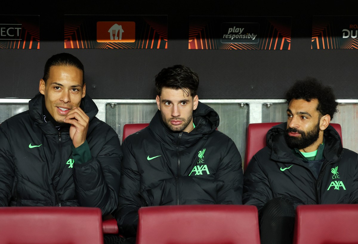 Virgil van Dijk, Dominik Szoboszlai, and Mohamed Salah