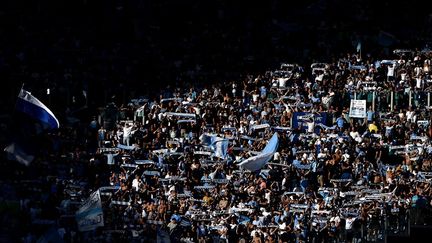 Des supporters de la Lazio Rome, en octobre 2023. (FILIPPO MONTEFORTE / AFP)