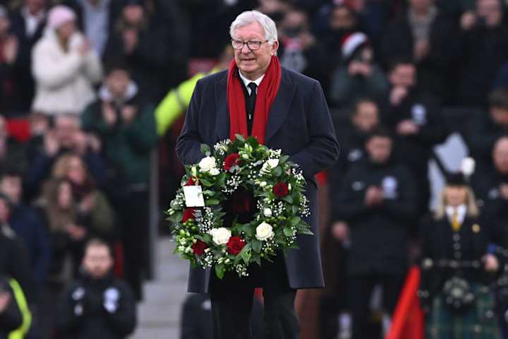 Ruben Amorim s'adressant à Sir Alex Ferguson