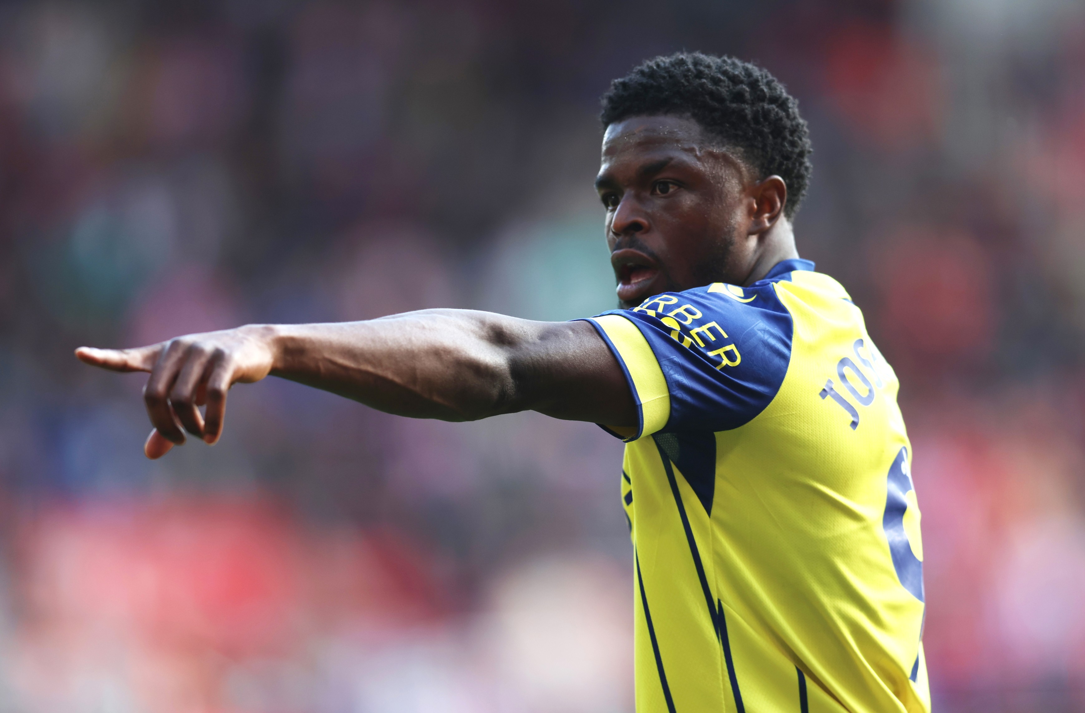 Josh Maja de West Bromwich Albion lors d'un match de Championship