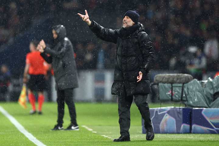 Les entraîneurs Pep Guardiola et Luis Enrique