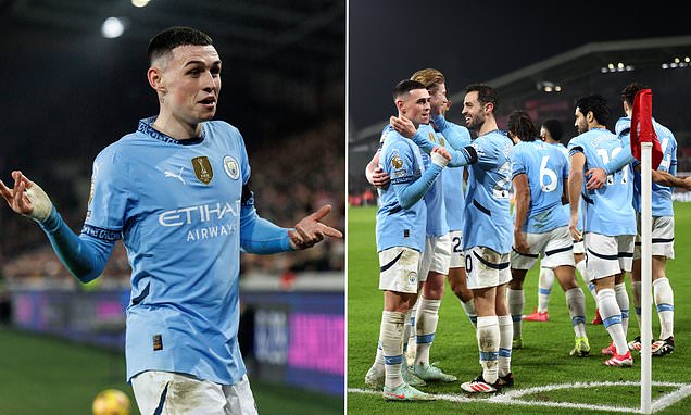 Phil Foden brillait lors du match contre Brentford