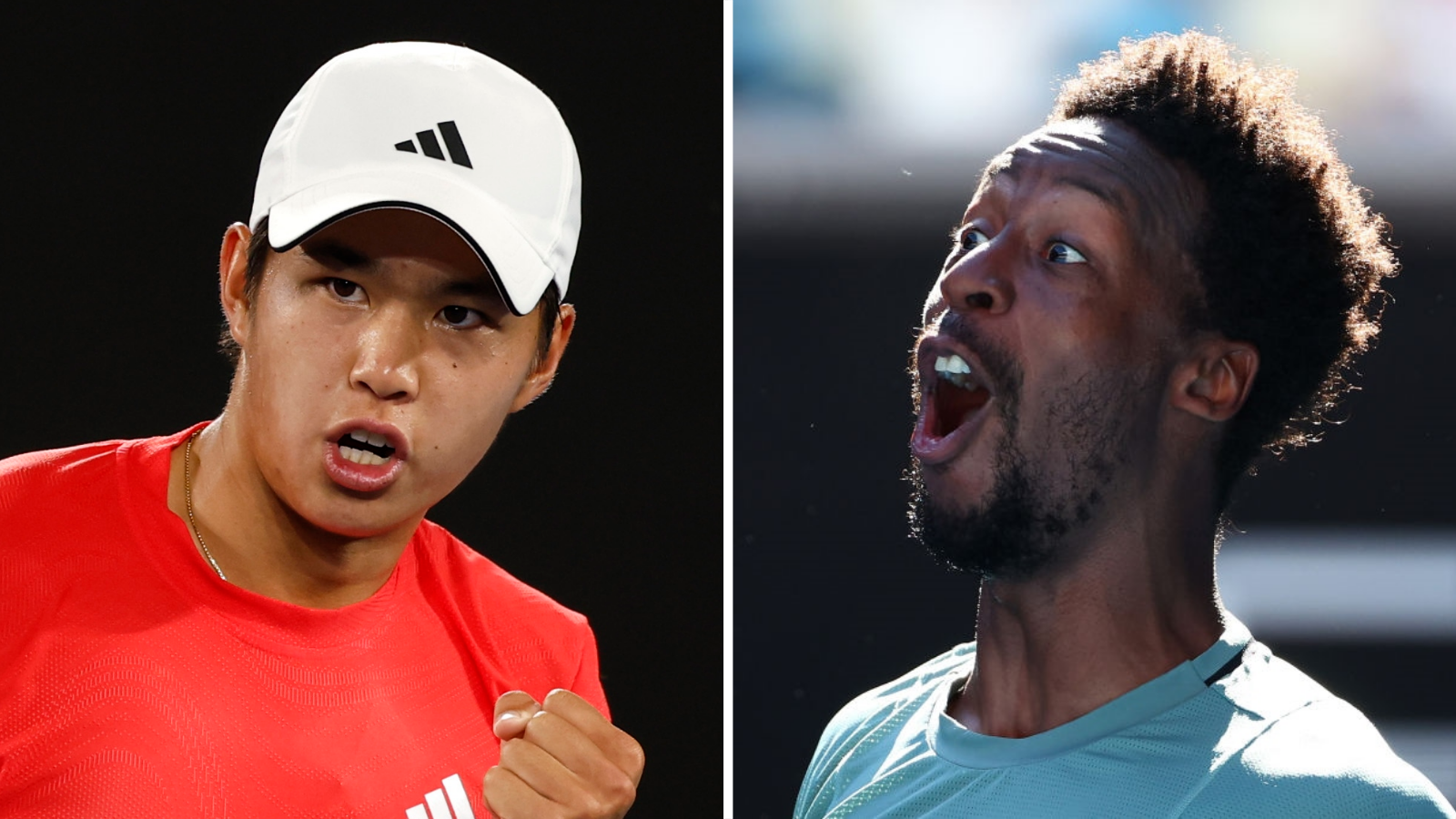 Learner Tien et Gael Monfils à l'Open d'Australie