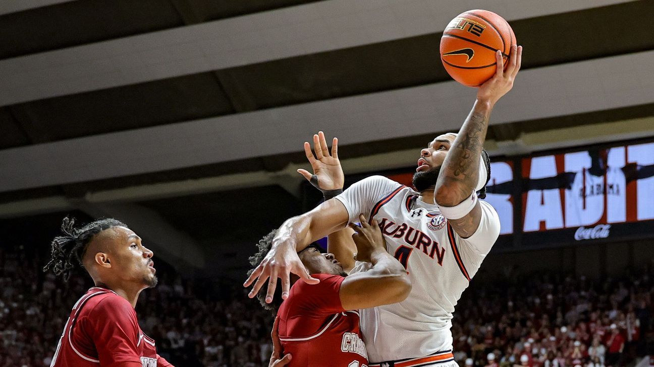 Auburn bat Alabama dans un choc au sommet du basket universitaire