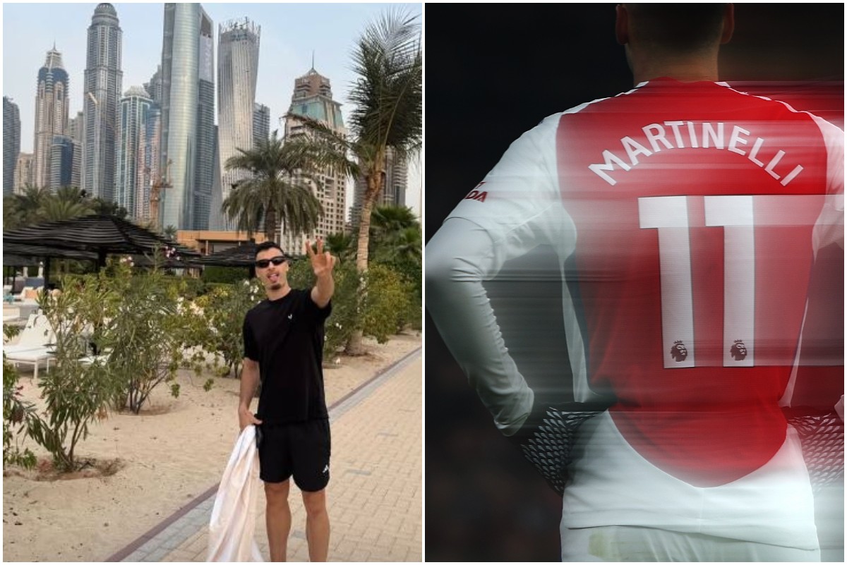 Gabriel Martinelli - Blessé- il partage une photo de Dubaï