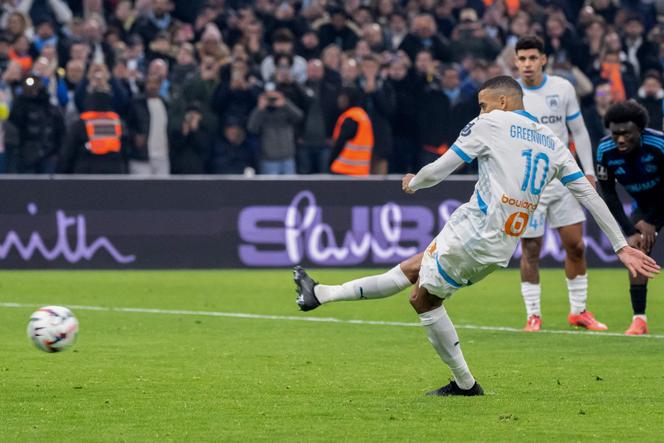 Mason Greenwood a égalisé pour Marseille sur un penalty face à Strasbourg, au Stade-Vélodrome.