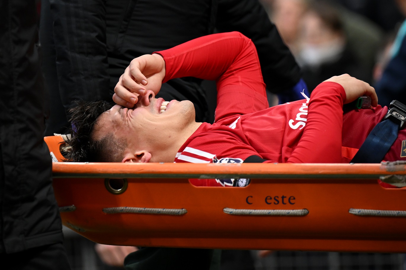 Lisandro Martinez blessé lors du match contre Crystal Palace