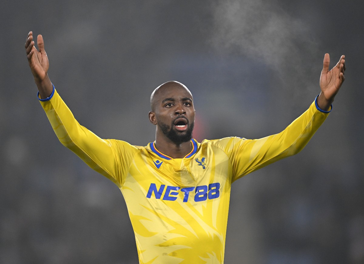 Jean-Philippe Mateta en action pour Crystal Palace contre Leicester City