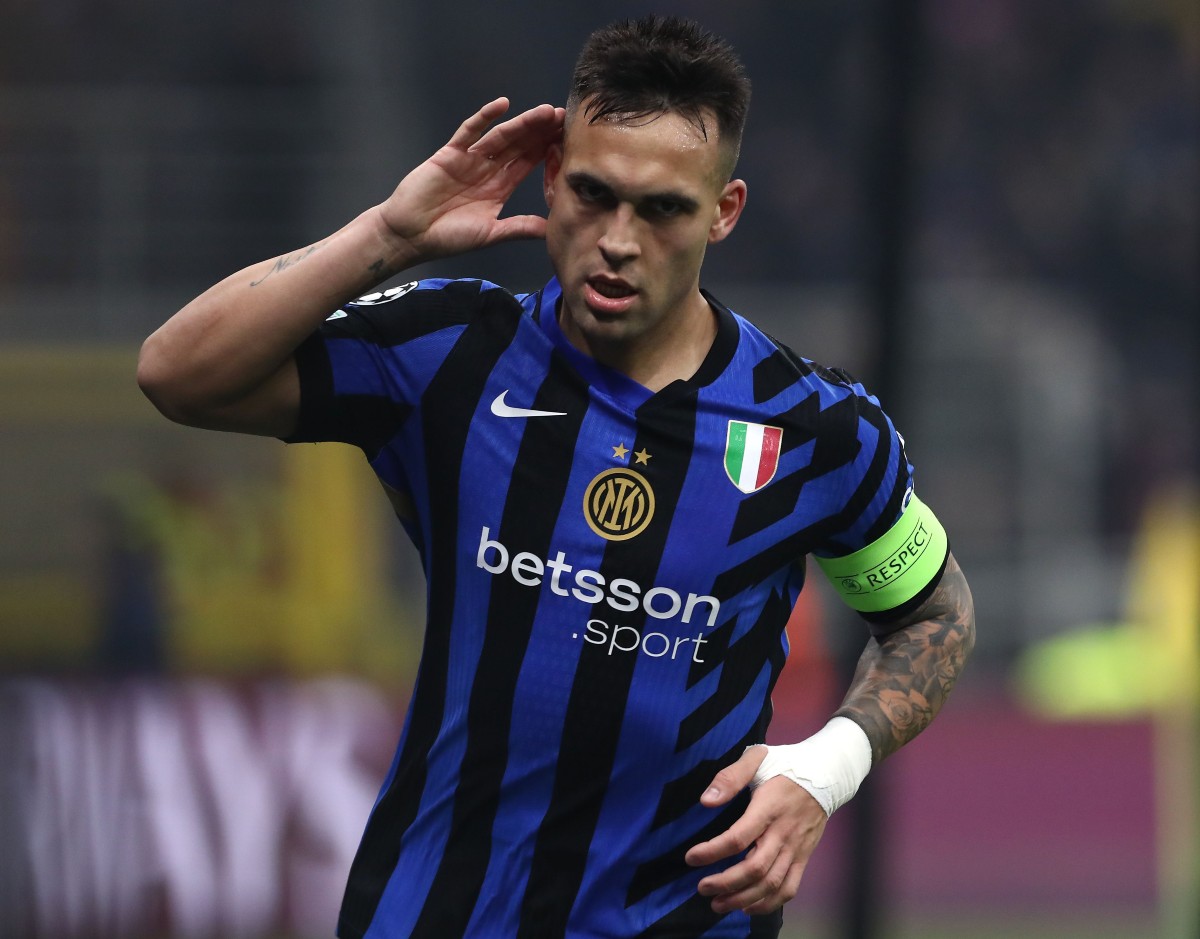 Lautaro Martinez célèbre un but pour l'Inter Milan