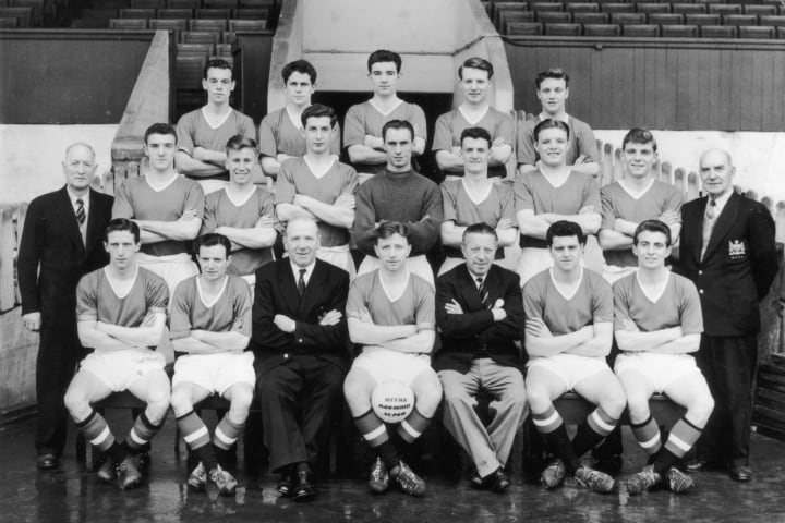 Manchester United's 'Busby Babes' pictured in 1957