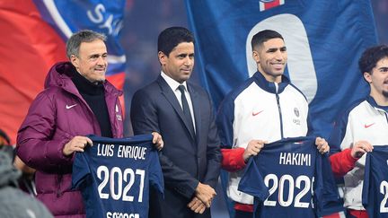 Luis Enrique et Achraf Hakimi au Parc des Princes