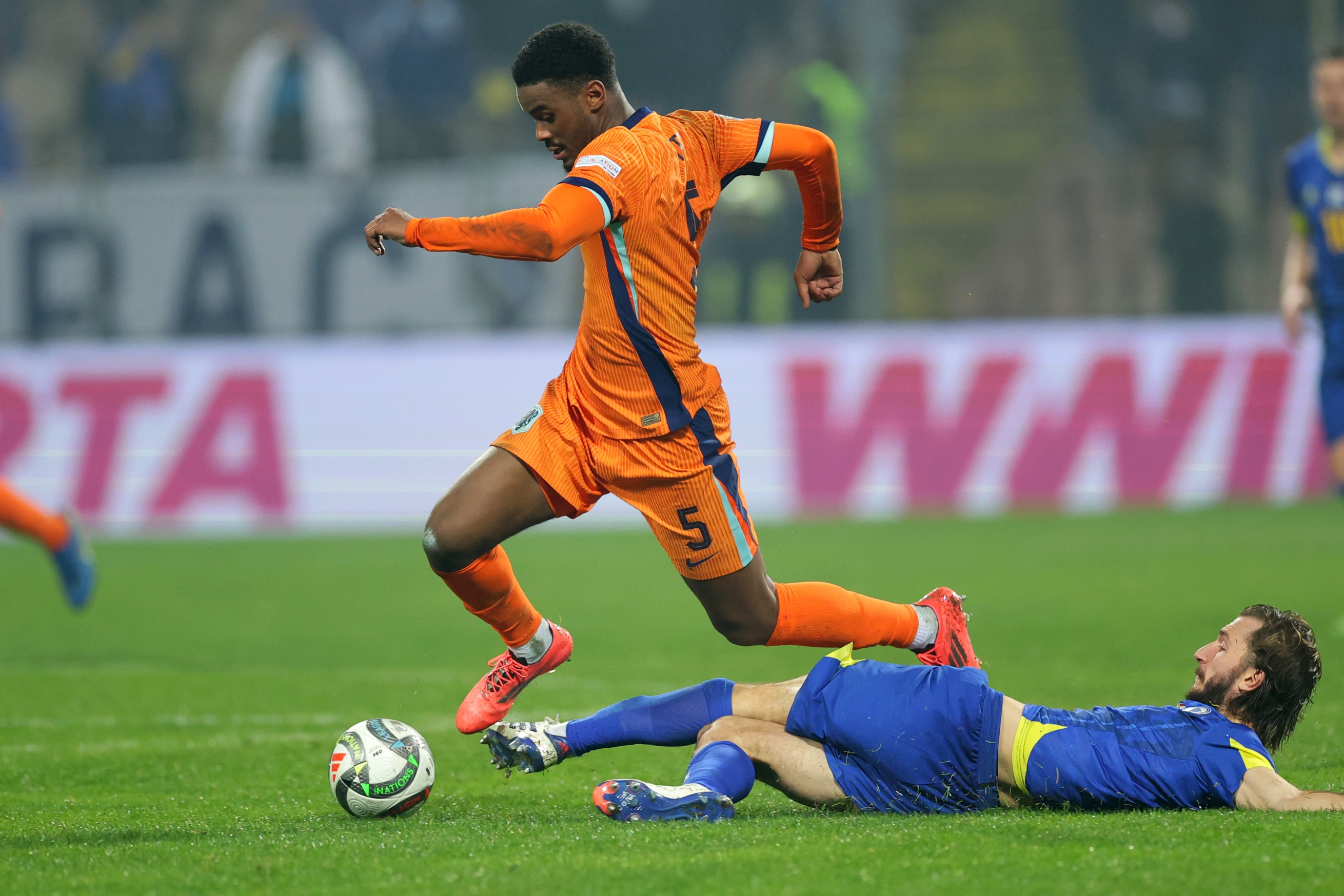 Jorrel Hato of Netherlands in action