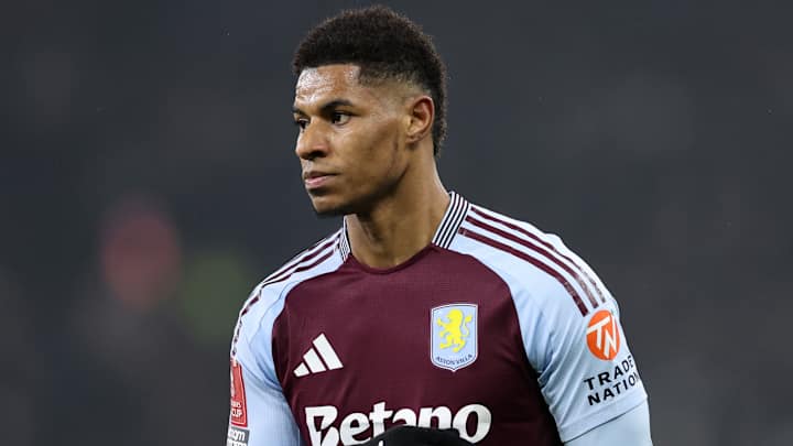 Marcus Rashford en tenue d'Aston Villa