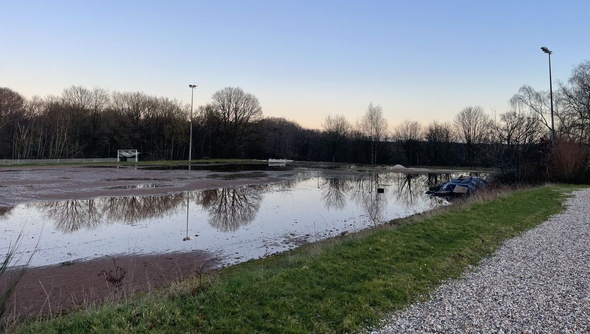 Un terrain situé à la Petite Bouverie, inutilisable car inondé.