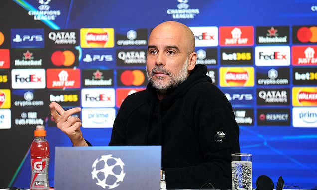 Pep Guardiola et l'équipe de Manchester City