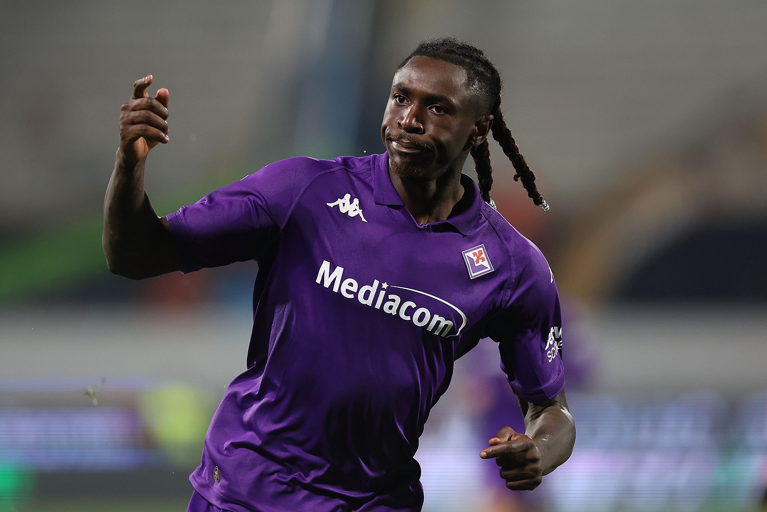 Moise Kean en action avec la Fiorentina