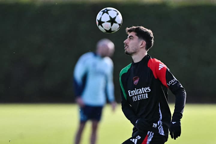 Séance d'entraînement à Arsenal