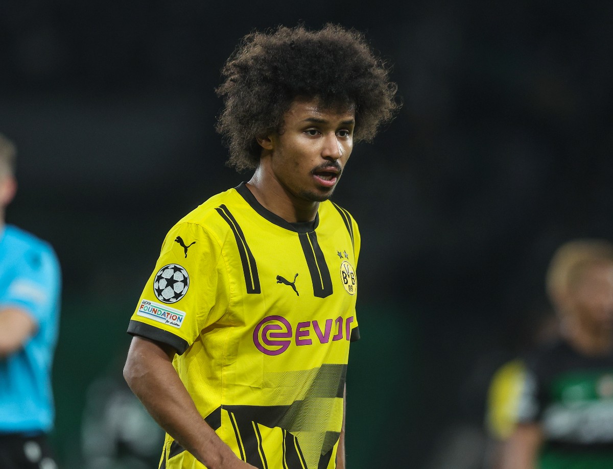 Karim Adeyemi en action pour Dortmund contre Sporting