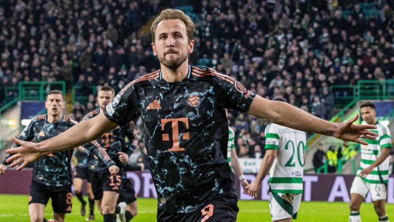 Harry Kane célèbre son but contre le Celtic