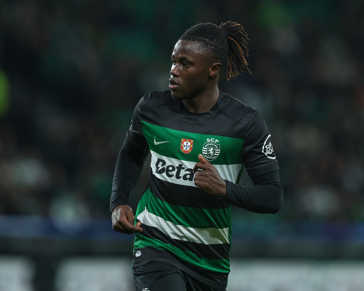 Geovany Quenda en action pour le Sporting