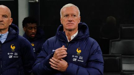 Le sélectionneur des Bleus, Didier Deschamps, lors d'un match de l'équipe de France à Milan, le 18 novembre 2024.